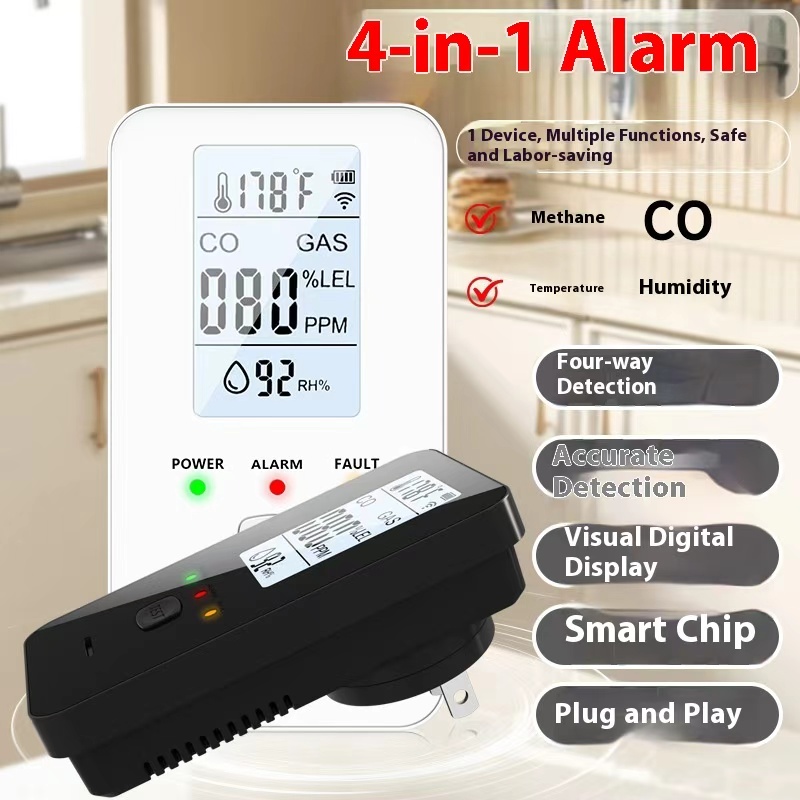 Co Detector Plug - 4 In 1 Gaz Dedektörü Karbon