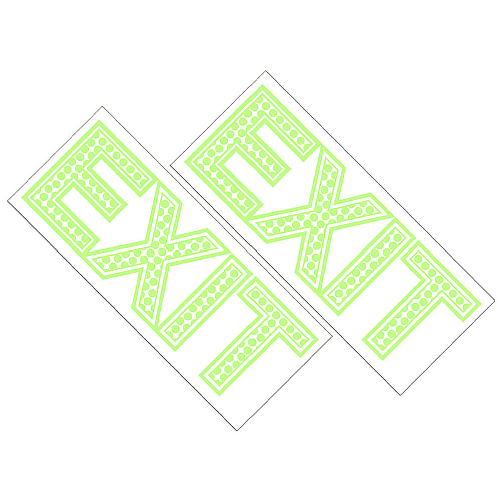 Emergency Exit Sign - 2 Adet Karanlıkta Parlayan Çıkış İşareti
