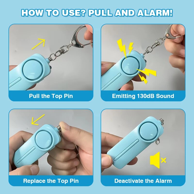 Kişisel güvenlik Alarm kendini - Personal Alarm Keychain incelemesi ve fiyatı