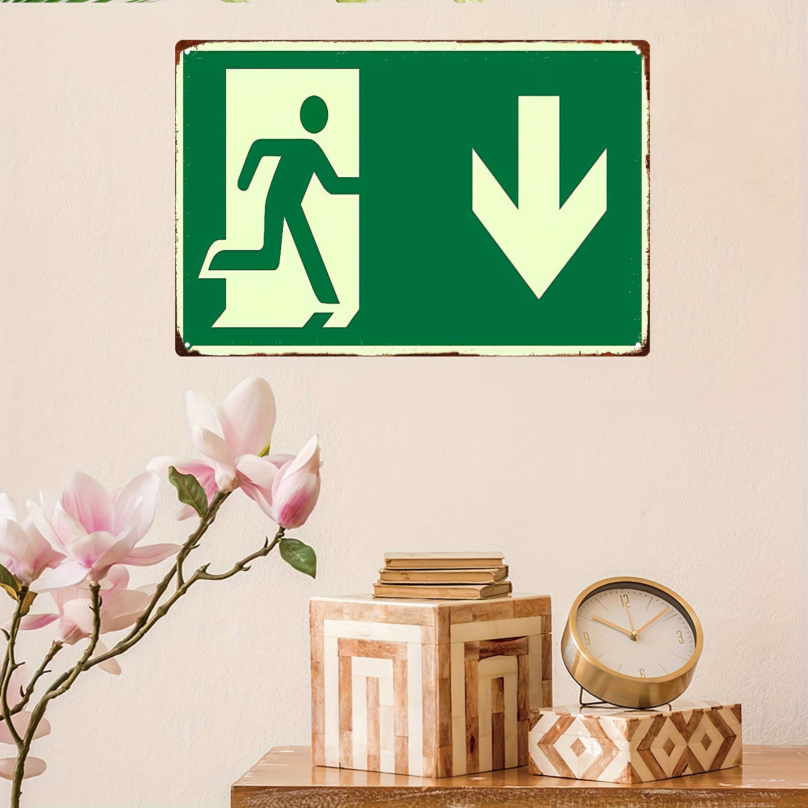 2D Vintage Metal Demir Tabela  - Emergency Exit Sign incelemesi ve fiyatı