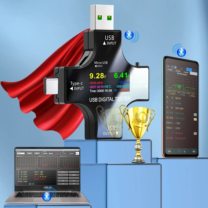 USB Test Cihazı DC Tip-C PD Di - Co Detector Plug incelemesi ve fiyatı