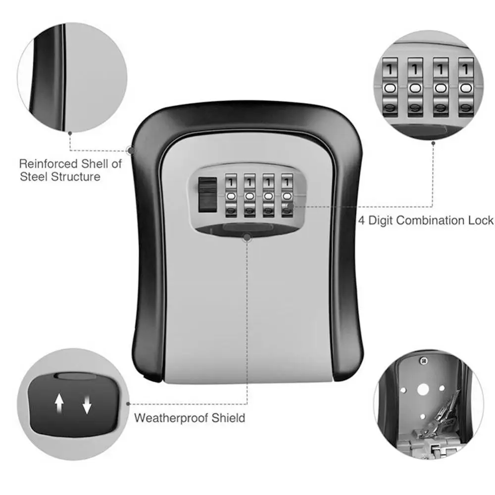 Duvar montaj anahtar kilit kut - Lockbox Key Secure incelemesi ve fiyatı