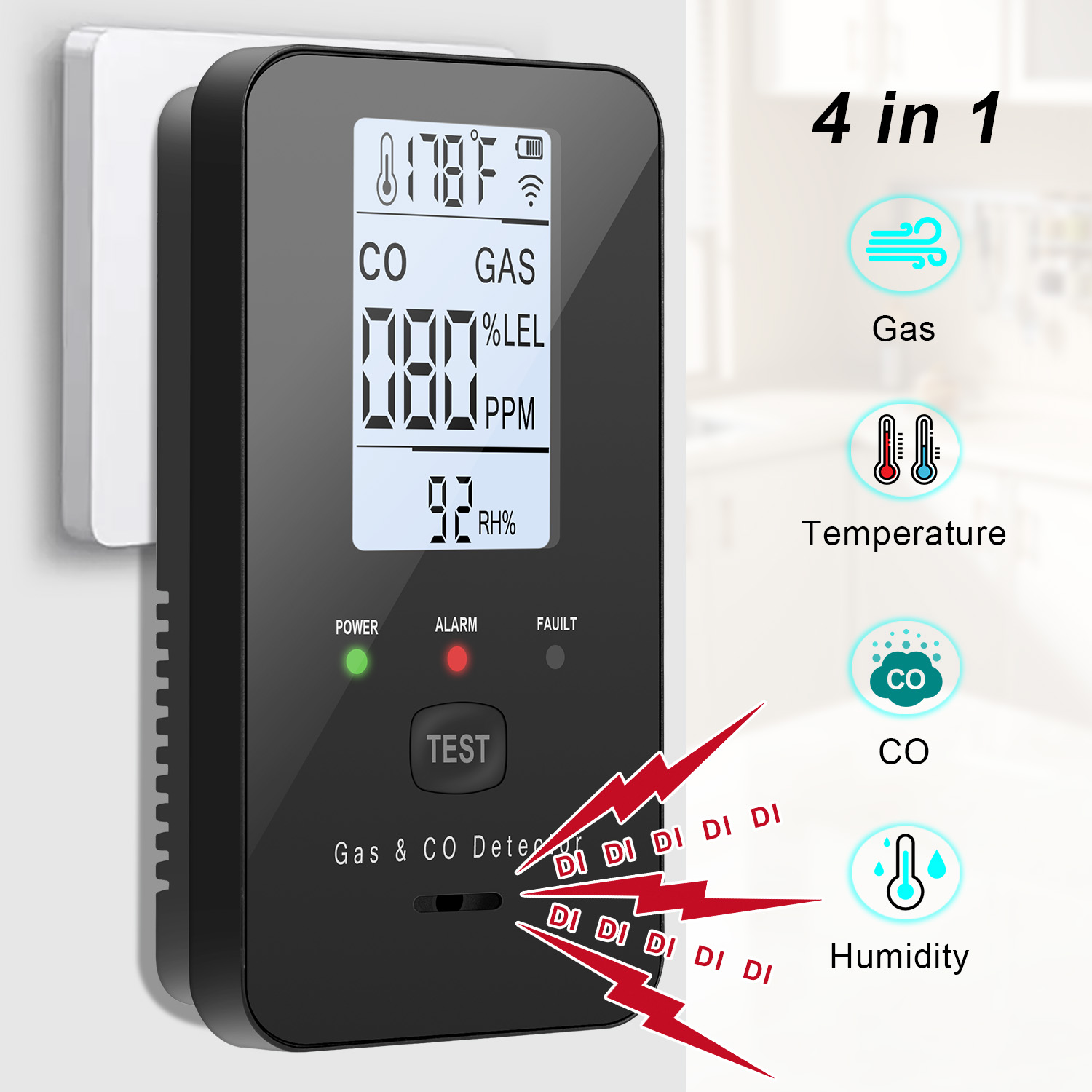 Doğal Gaz ve Karbon Monoksit D - Co Detector Plug incelemesi ve fiyatı